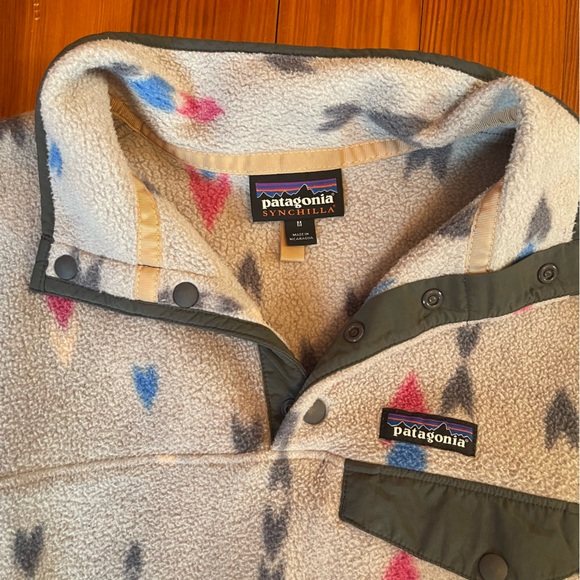 Patagonia Wish Tails Synchilla grey pullover fleece jacket - Picture 2 of 7